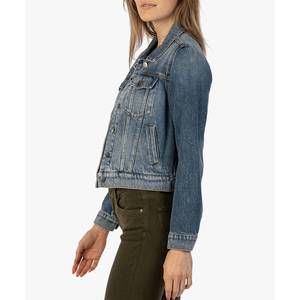 NEW KUT FROM THE KLOTH julia crop jacket in capitilized wash